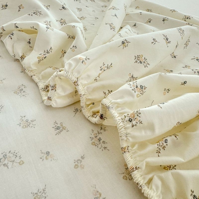 91家纺网 家纺一手货源 找家纺 柠馨 2025新款亲肤舒适全棉印花床单床笠 倾心-床笠