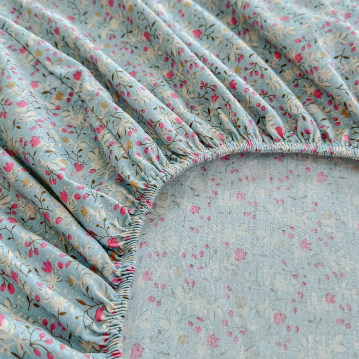 91家纺网 家纺一手货源 找家纺 柠馨 2025新款亲肤舒适全棉印花床单床笠 如曼-床笠