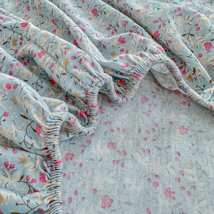 91家纺网 家纺一手货源 找家纺 柠馨 2025新款亲肤舒适全棉印花床单床笠 如曼-床笠