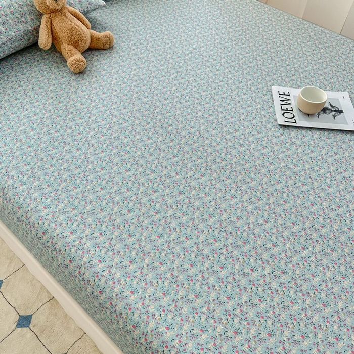 91家纺网 家纺一手货源 找家纺 柠馨 2025新款亲肤舒适全棉印花床单床笠 如曼-床笠