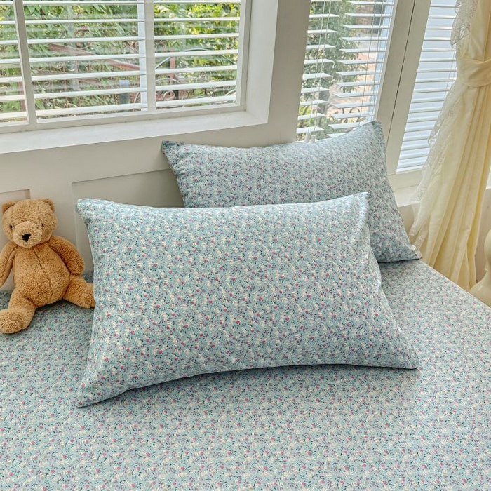 91家纺网 家纺一手货源 找家纺 柠馨 2025新款亲肤舒适全棉印花床单床笠 如曼-床笠