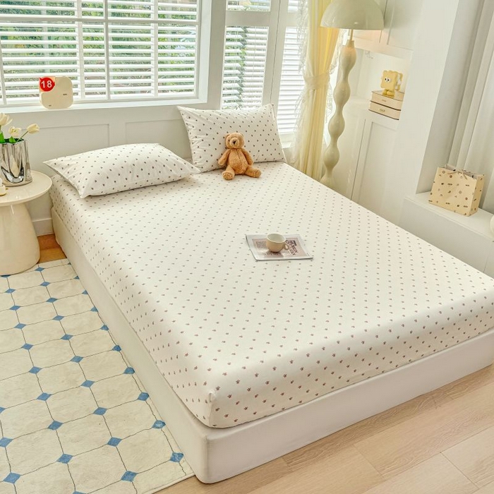 91家纺网 家纺一手货源 找家纺 柠馨 2025新款亲肤舒适全棉印花床单床笠 拾忆-床笠