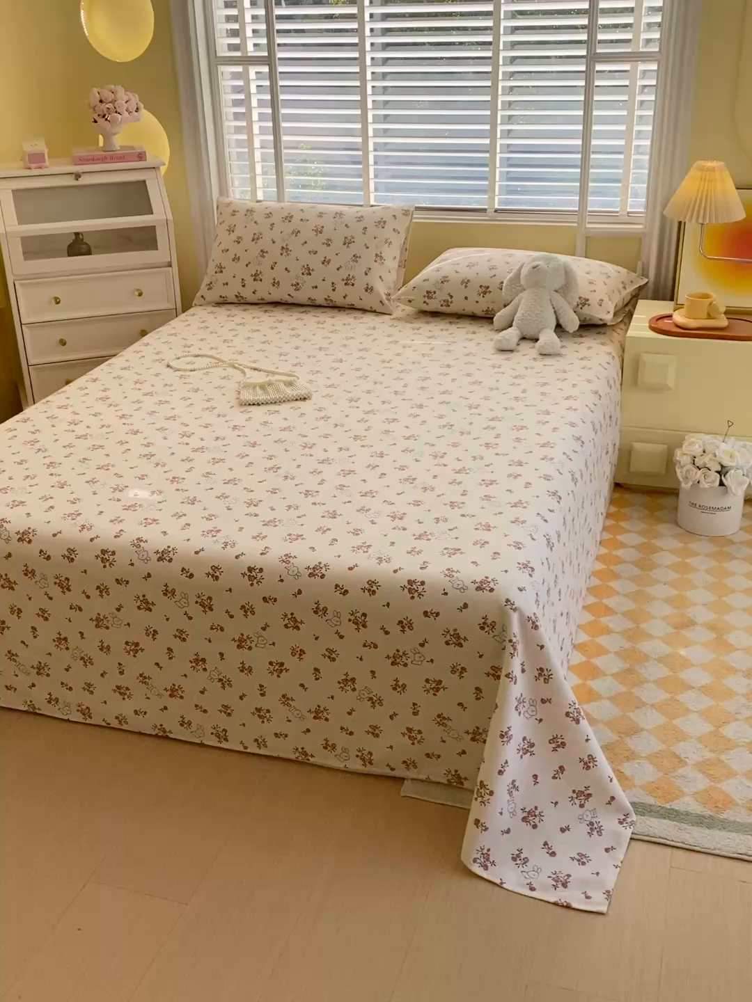 91家纺网 家纺一手货源 找家纺 爱彼家纺 2025夏季古艺原棉老粗布床单三件套凉席-系列五 春日撩人