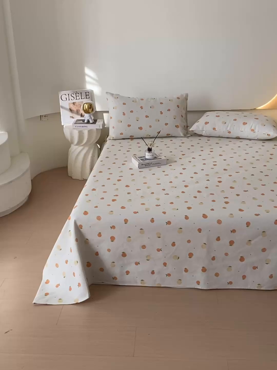 91家纺网 家纺一手货源 找家纺 爱彼家纺 2025夏季古艺原棉老粗布床单三件套凉席-系列五 橘子