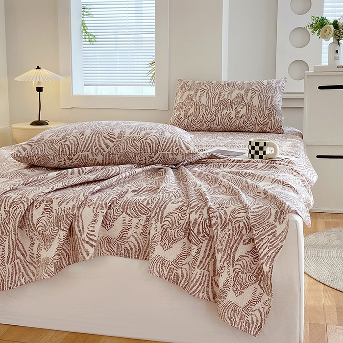 91家纺网 家纺一手货源 找家纺 爱彼家纺 2025夏季新款华夫格全棉纯棉老粗床单凉席席子-系列五 华夫格-斑马