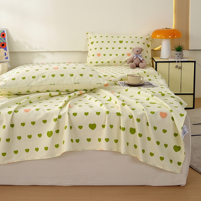 91家纺网 家纺一手货源 找家纺 爱彼家纺 2025夏季新款华夫格全棉纯棉老粗床单凉席席子-系列五 华夫格-北野爱心