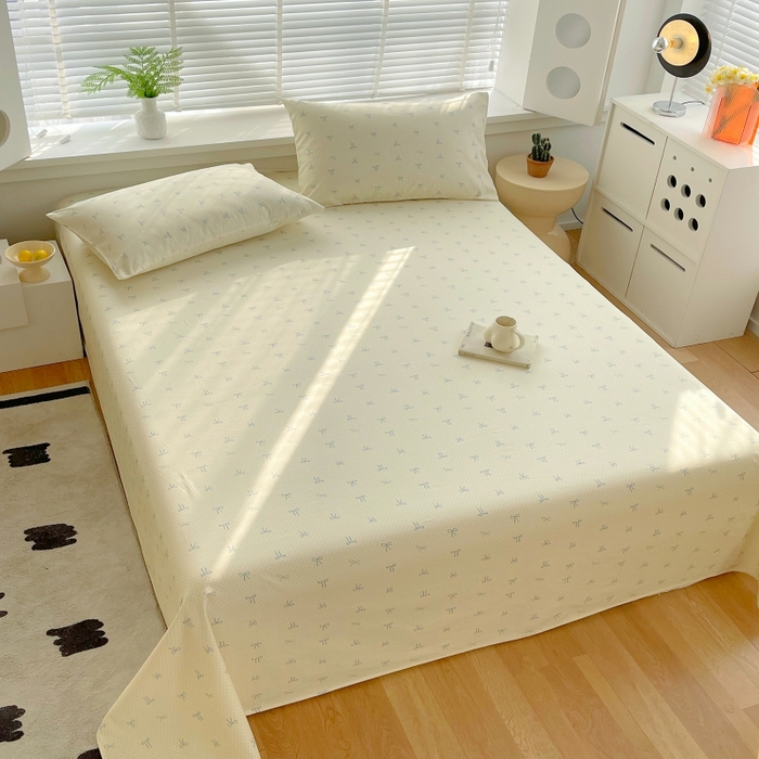 91家纺网 家纺一手货源 找家纺 爱彼家纺 2025夏季新款华夫格全棉纯棉老粗床单凉席席子-系列五 华夫格-蝴蝶结