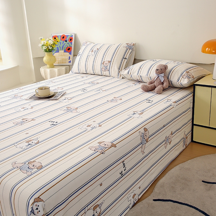 91家纺网 家纺一手货源 找家纺 爱彼家纺 2025夏季新款华夫格全棉纯棉老粗床单凉席席子-系列五 华夫格-罗马小狗