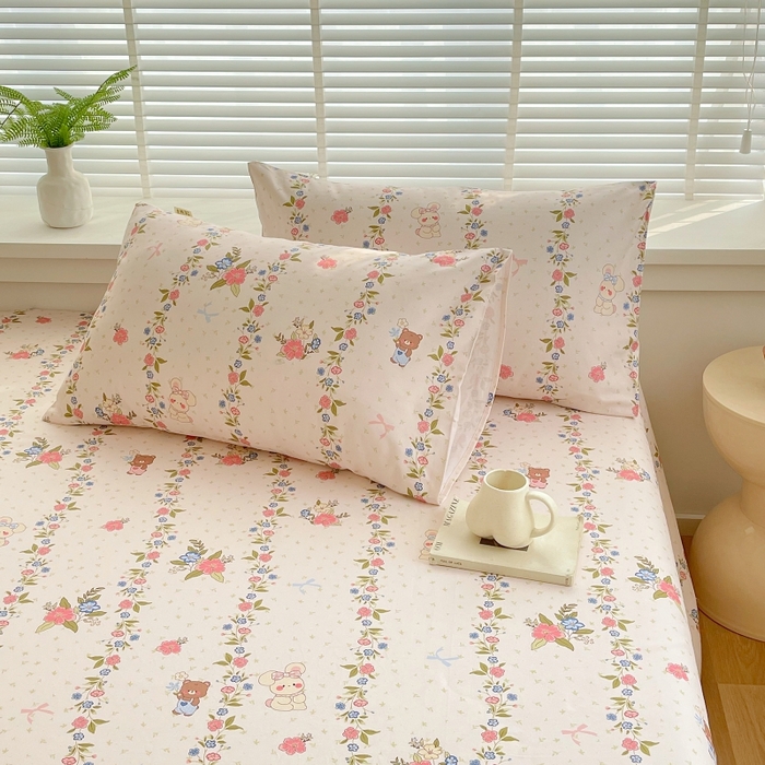 91家纺网 家纺一手货源 找家纺 爱彼家纺 2025夏季新款华夫格全棉纯棉老粗床单凉席席子-系列五 华夫格-蔷薇