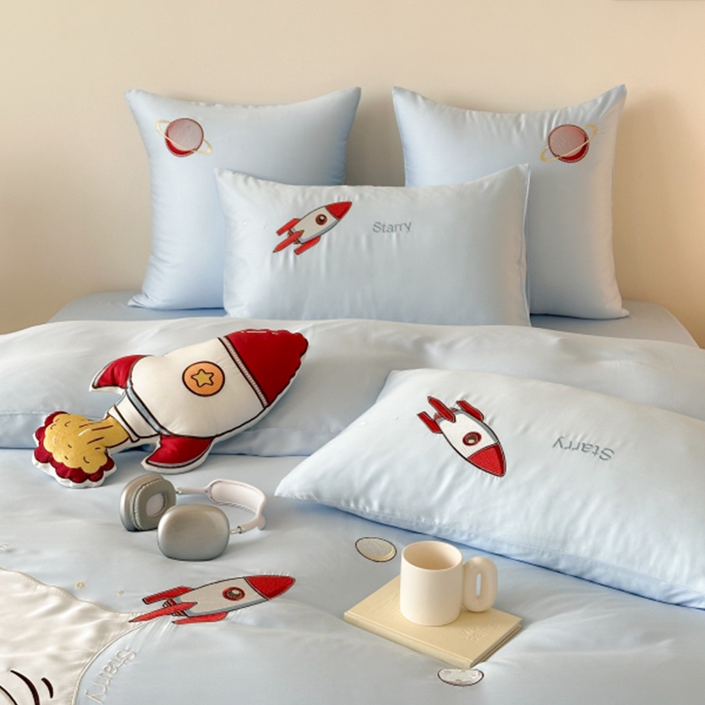 91家纺网 家纺一手货源 找家纺 （总）西西家居 2025新款LF60支奥地利兰精天丝四件套-星月计划