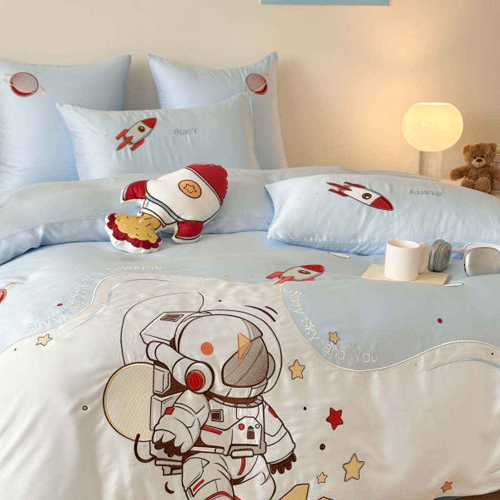 91家纺网 家纺一手货源 找家纺 （总）西西家居 2025新款LF60支奥地利兰精天丝四件套-星月计划