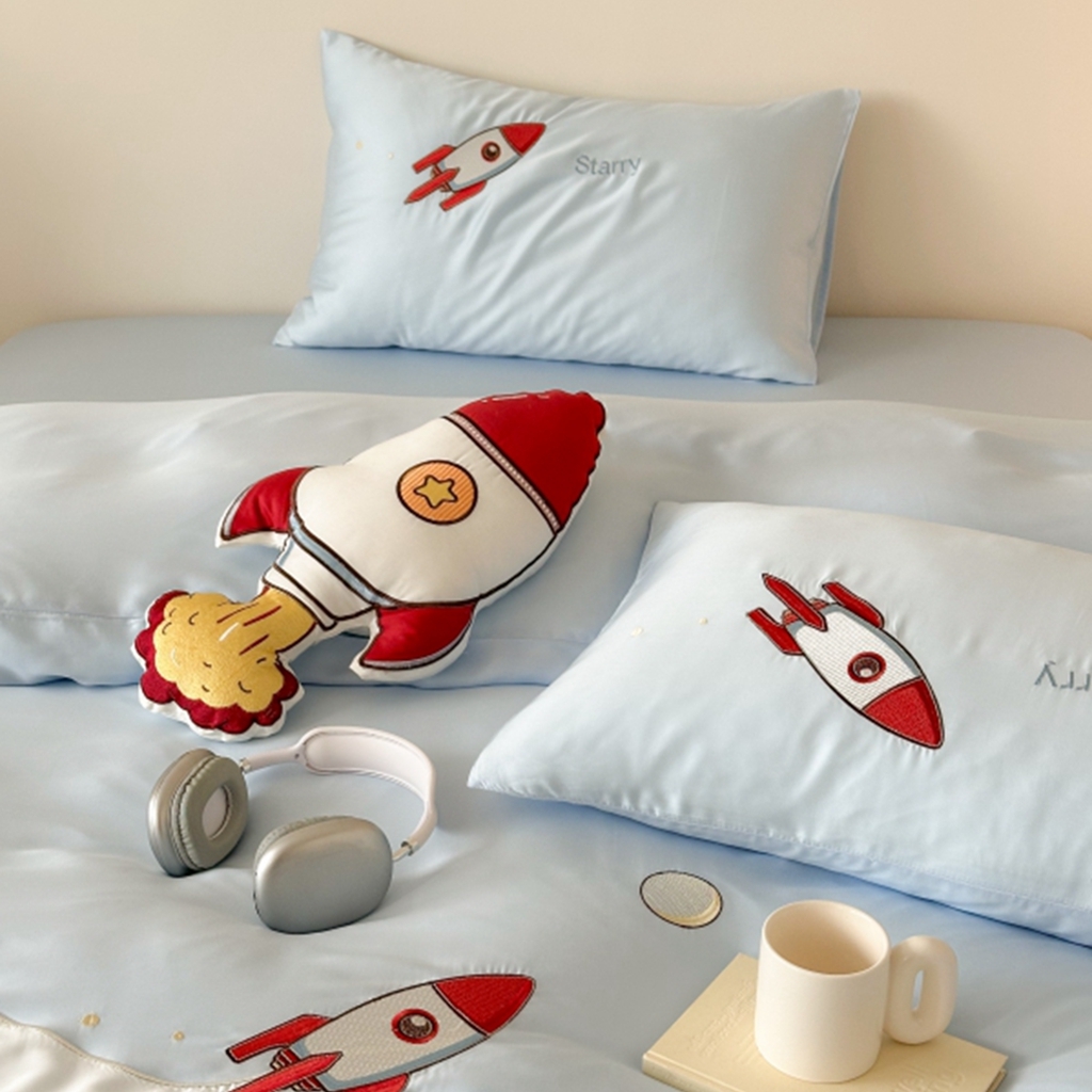 91家纺网 家纺一手货源 找家纺 （总）西西家居 2025新款LF60支奥地利兰精天丝四件套-星月计划