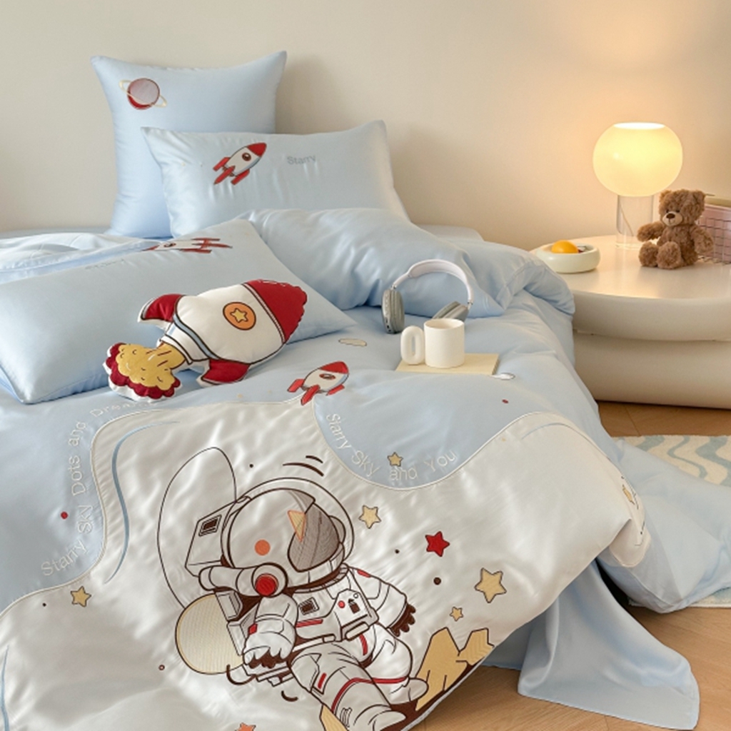 91家纺网 家纺一手货源 找家纺 （总）西西家居 2025新款LF60支奥地利兰精天丝四件套-星月计划