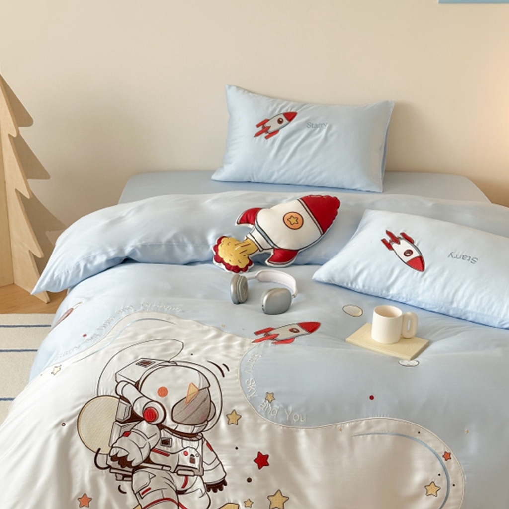 91家纺网 家纺一手货源 找家纺 （总）西西家居 2025新款LF60支奥地利兰精天丝四件套-星月计划