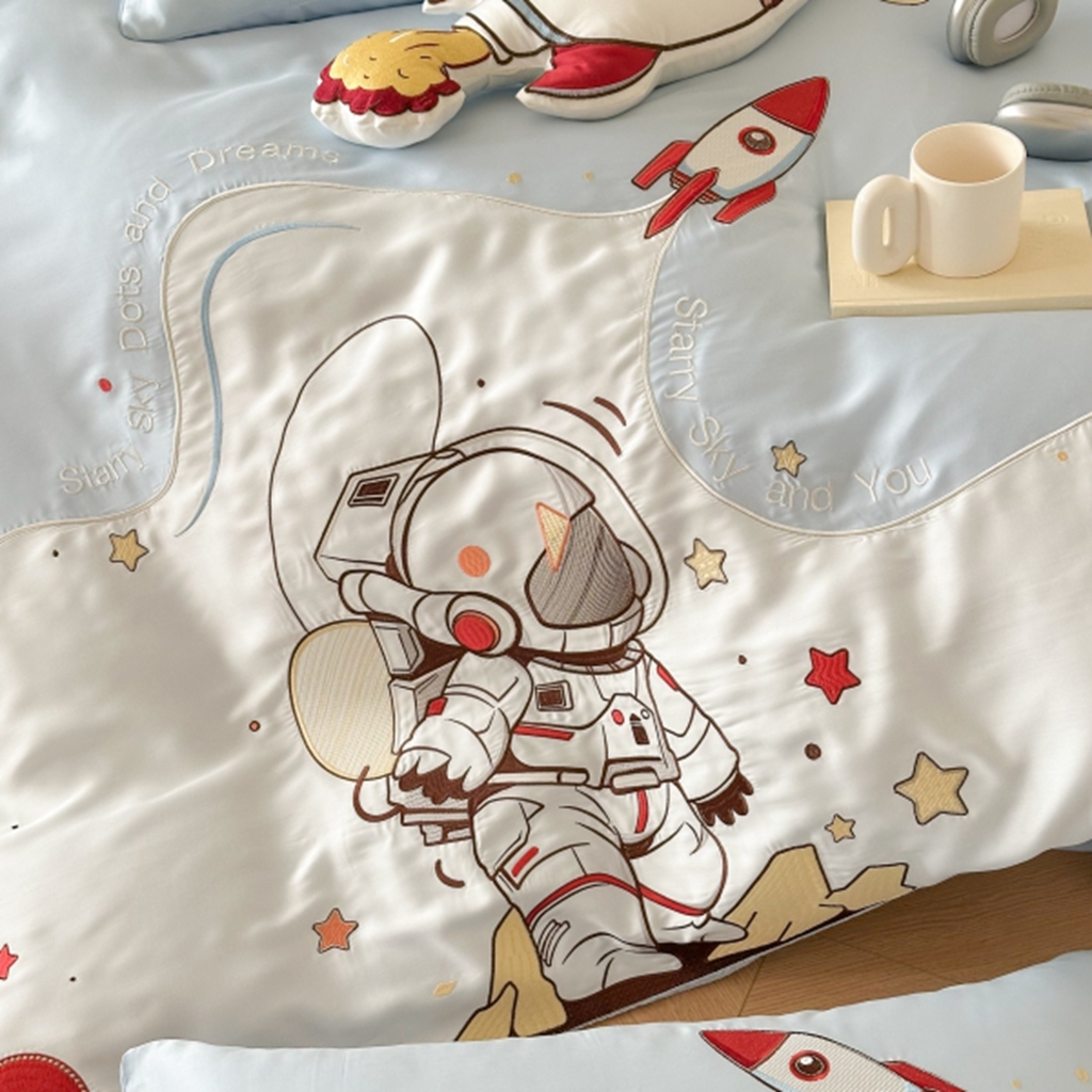 91家纺网 家纺一手货源 找家纺 （总）西西家居 2025新款LF60支奥地利兰精天丝四件套-星月计划