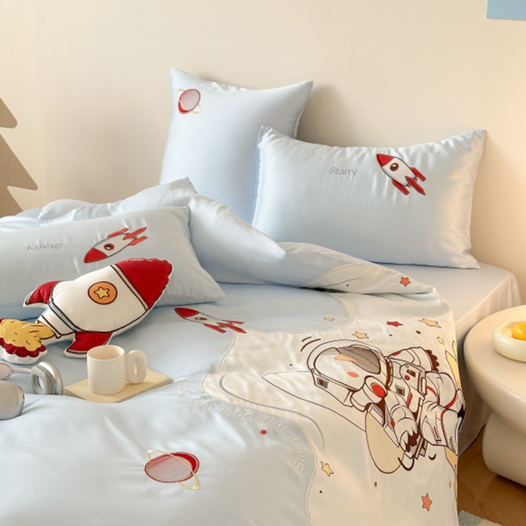 91家纺网 家纺一手货源 找家纺 （总）西西家居 2025新款LF60支奥地利兰精天丝四件套-星月计划