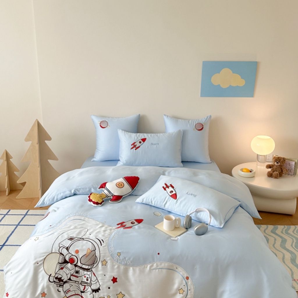 91家纺网 家纺一手货源 找家纺 （总）西西家居 2025新款LF60支奥地利兰精天丝四件套-星月计划