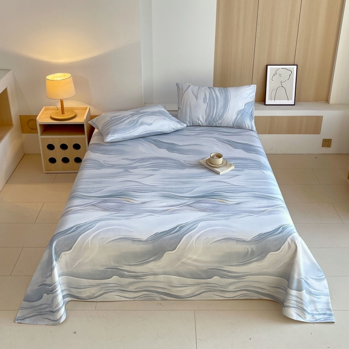 91家纺网 家纺一手货源 找家纺 爱彼家纺 2025夏季新款华夫格全棉纯棉老粗床单凉席席子-系列五 华夫格-水墨江南