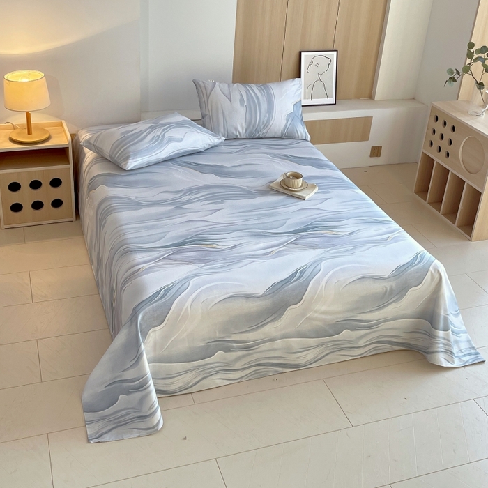 91家纺网 家纺一手货源 找家纺 爱彼家纺 2025夏季新款华夫格全棉纯棉老粗床单凉席席子-系列五 华夫格-水墨江南