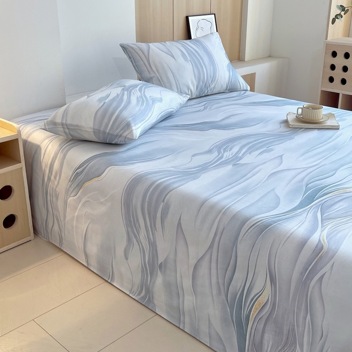 91家纺网 家纺一手货源 找家纺 爱彼家纺 2025夏季新款华夫格全棉纯棉老粗床单凉席席子-系列五 华夫格-水墨江南