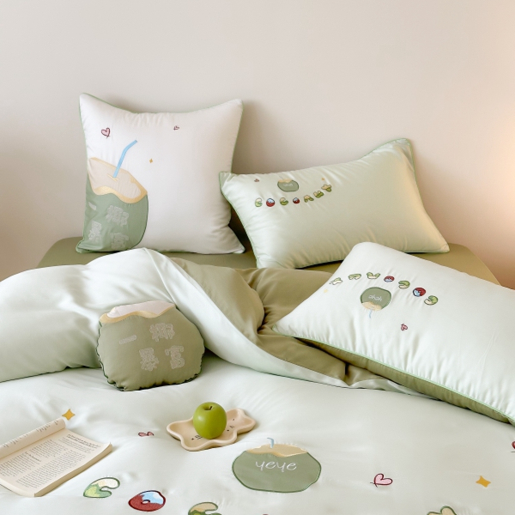 91家纺网 家纺一手货源 找家纺 （总）西西家居 2025新款LF60支奥地利兰精天丝四件套-一椰暴富