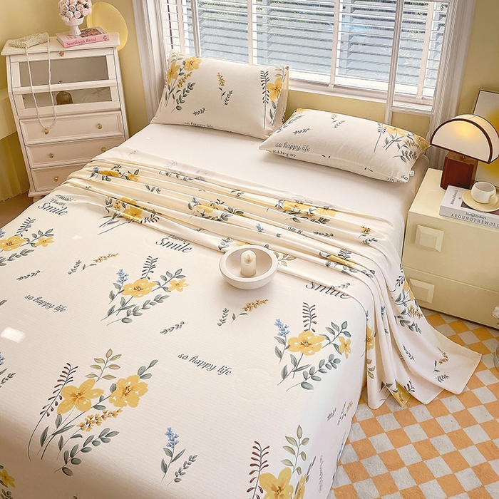 91家纺网 家纺一手货源 找家纺 爱彼家纺 2025夏季新款华夫格全棉纯棉老粗床单凉席席子-系列五 华夫格-休闲时光