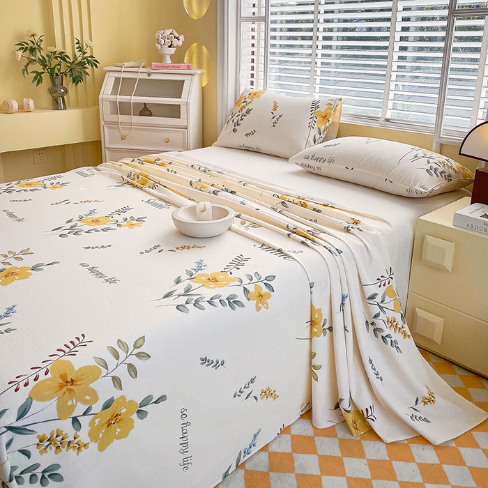 91家纺网 家纺一手货源 找家纺 爱彼家纺 2025夏季新款华夫格全棉纯棉老粗床单凉席席子-系列五 华夫格-休闲时光