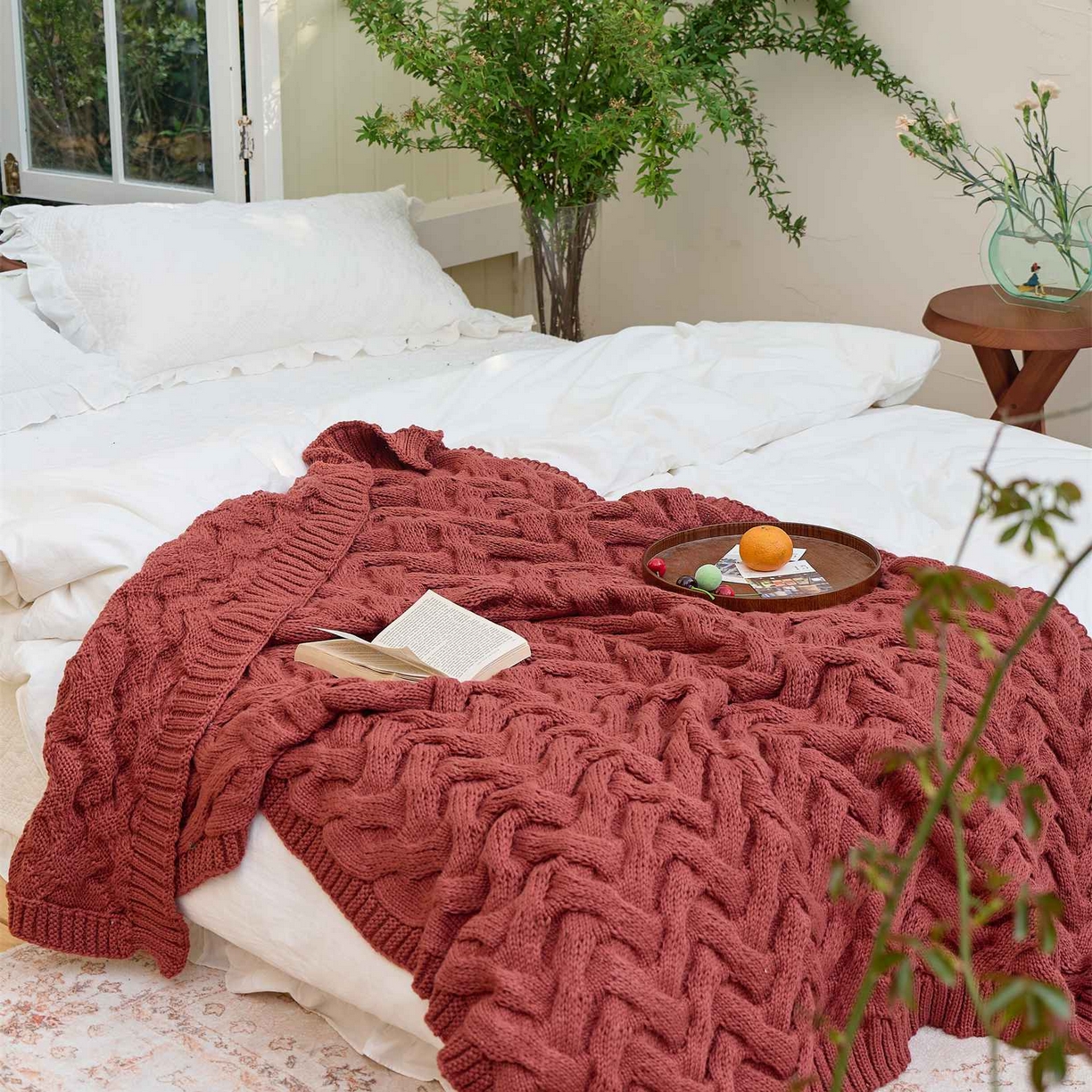 91家纺网 家纺一手货源 找家纺 暖绵绵家纺 2025新款腈纶枕头枕芯-佩诗亚【最低零售价：168元】 佩诗亚-锈红