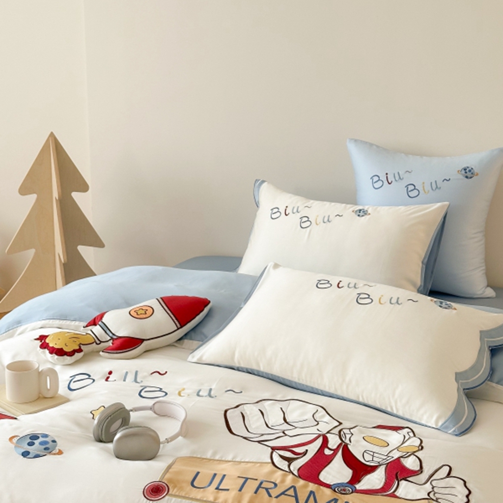 91家纺网 家纺一手货源 找家纺 （总）西西家居 2025新款LF60支奥地利兰精天丝四件套-勇敢战士