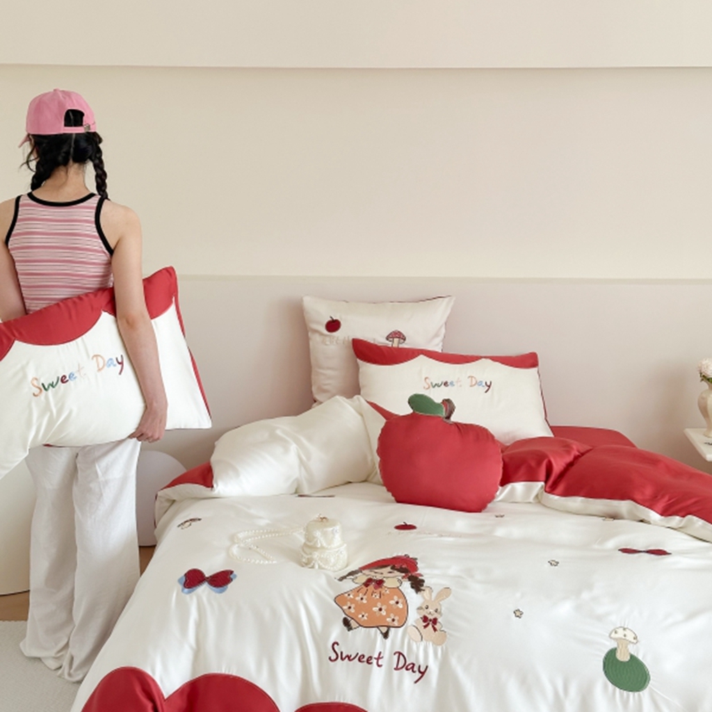 91家纺网 家纺一手货源 找家纺 （总）西西家居 2025新款LF60支奥地利兰精天丝四件套-美美公主