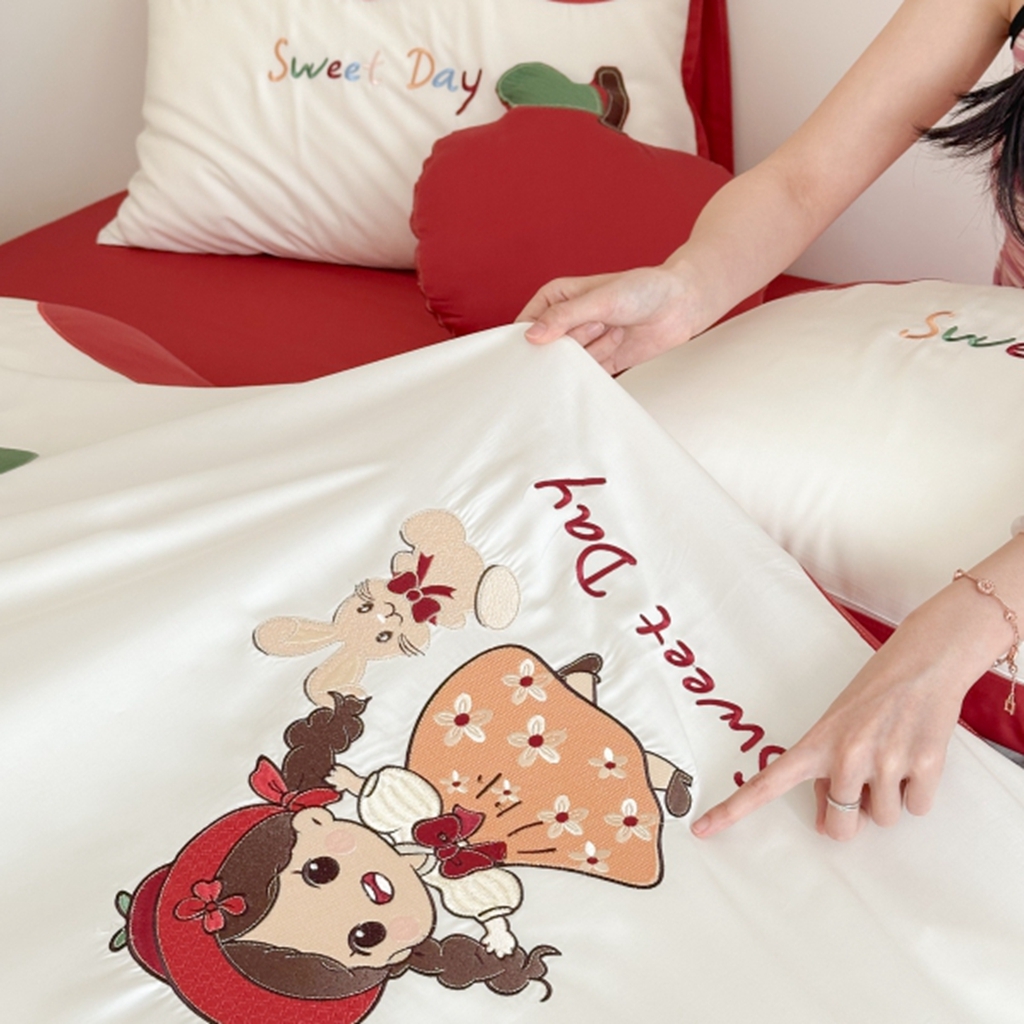 91家纺网 家纺一手货源 找家纺 （总）西西家居 2025新款LF60支奥地利兰精天丝四件套-美美公主