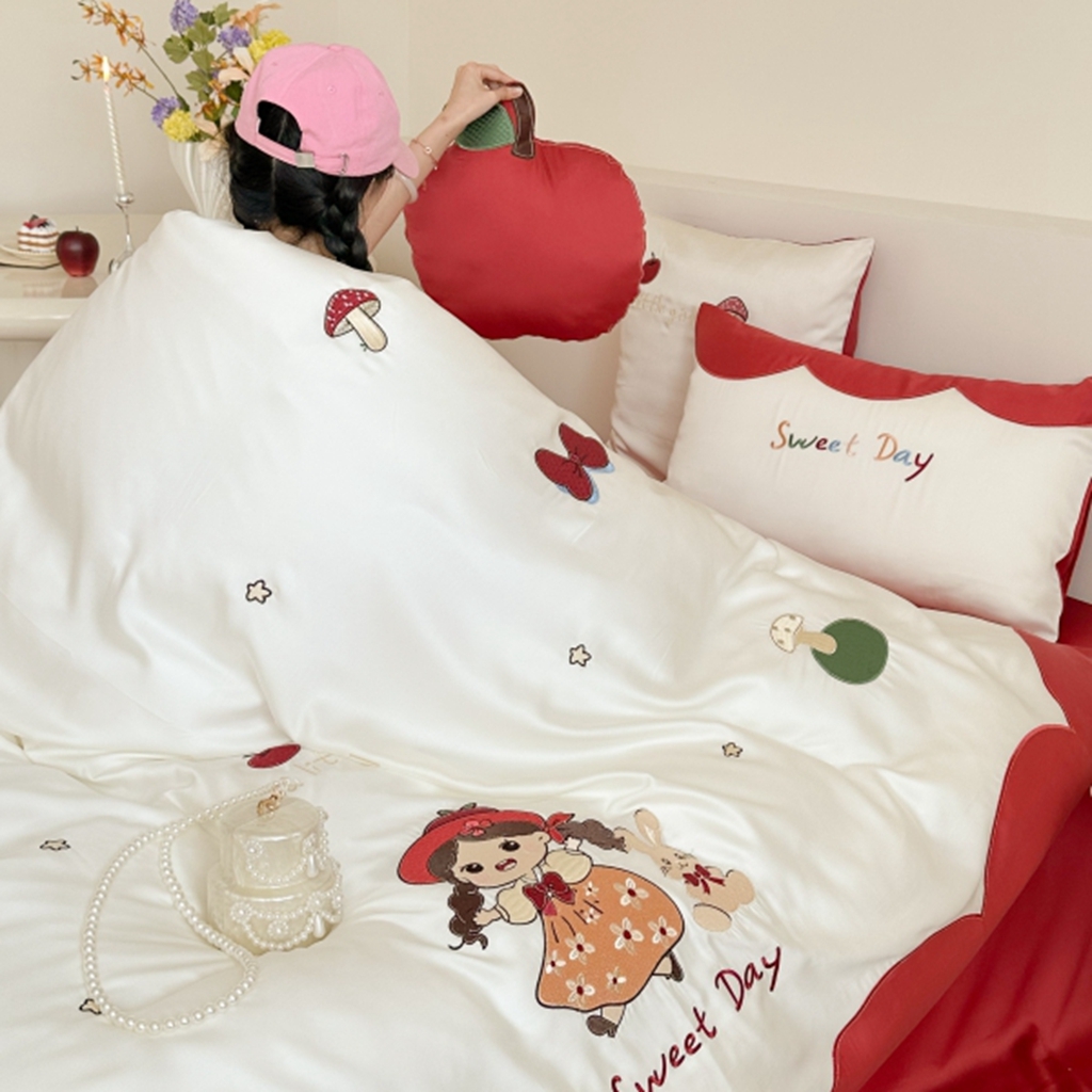 91家纺网 家纺一手货源 找家纺 （总）西西家居 2025新款LF60支奥地利兰精天丝四件套-美美公主