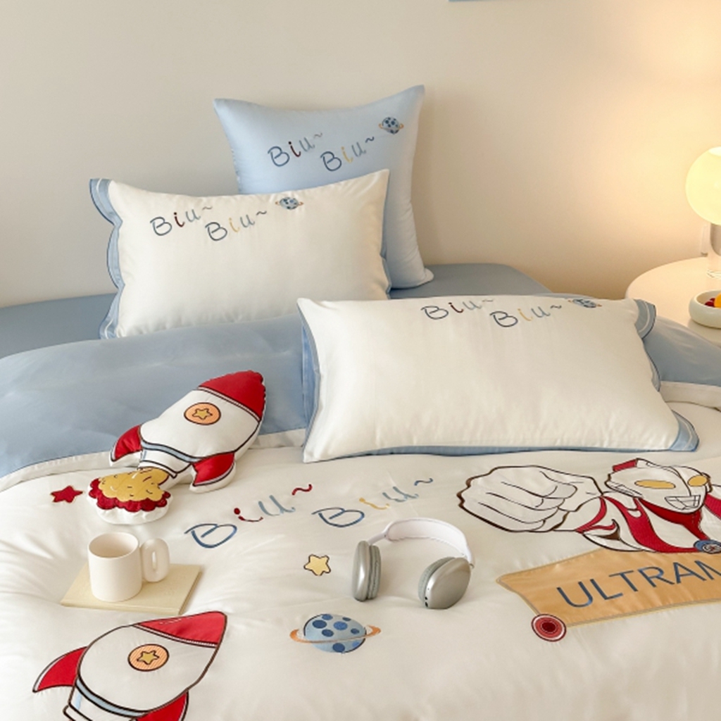 91家纺网 家纺一手货源 找家纺 （总）西西家居 2025新款LF60支奥地利兰精天丝四件套-勇敢战士