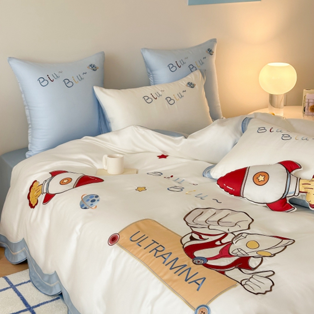 91家纺网 家纺一手货源 找家纺 （总）西西家居 2025新款LF60支奥地利兰精天丝四件套-勇敢战士