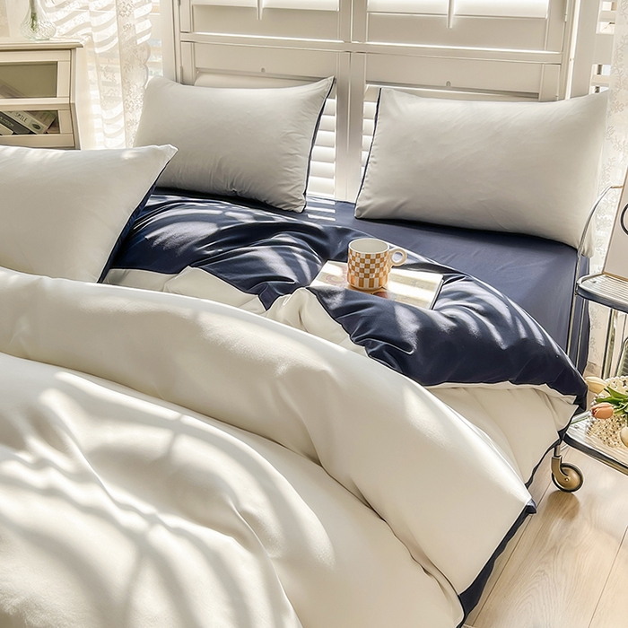 91家纺网 家纺一手货源 找家纺 （总）啊雅家居 2025新款学生宿舍双拼磨毛被套床单床笠单品三件套四件套