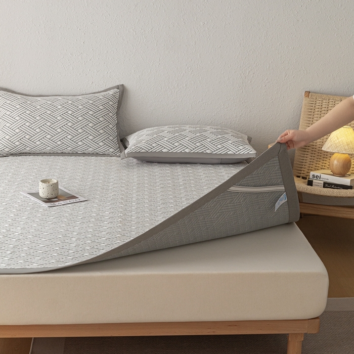 91家纺网 家纺一手货源 找家纺 （总）欧邦 2025新款加厚PE中分子凉感豆豆软席极简系列