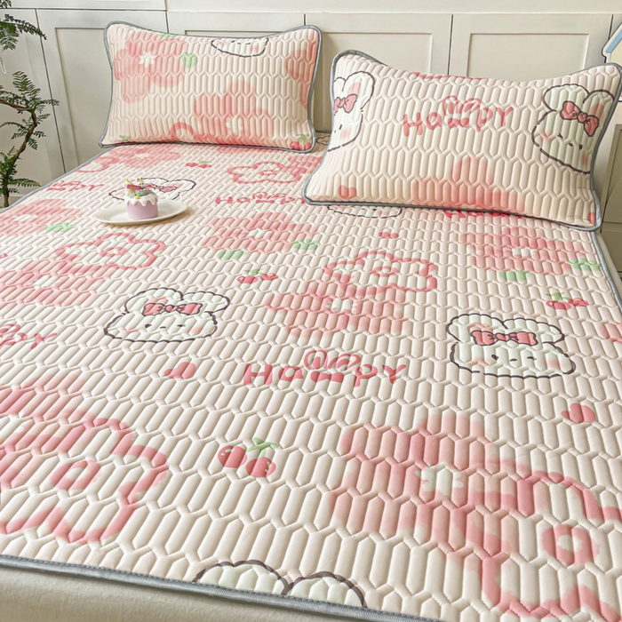 91家纺网 家纺一手货源 找家纺 （总）沐慕 2025新款高克重小清新乳胶凉席-风格一