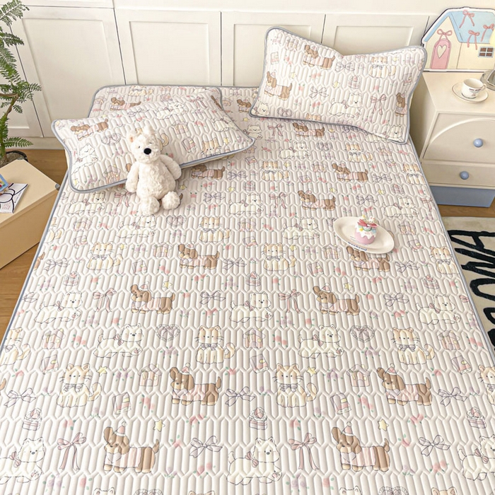 91家纺网 家纺一手货源 找家纺 （总）沐慕 2025新款高克重小清新乳胶凉席-风格一