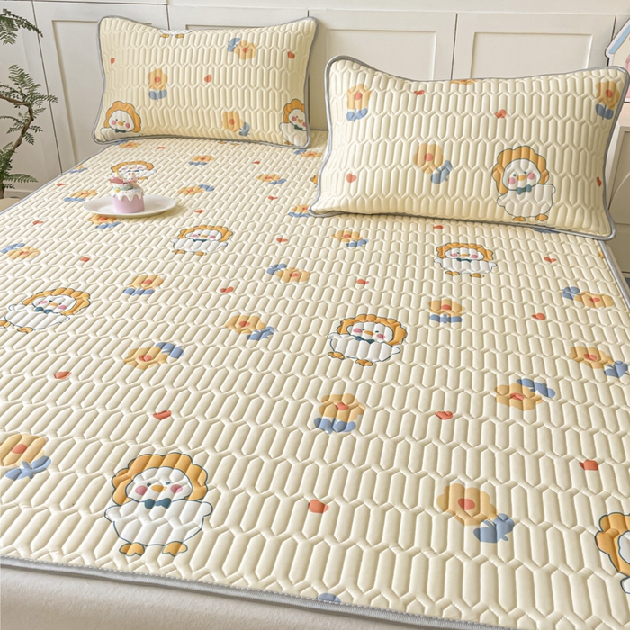 91家纺网 家纺一手货源 找家纺 （总）沐慕 2025新款高克重小清新乳胶凉席-风格一