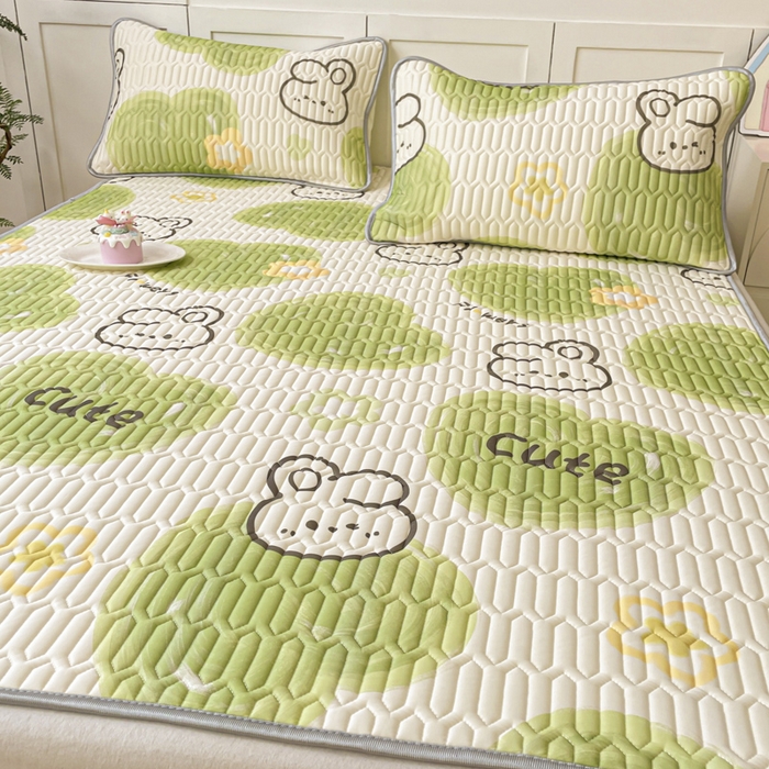 91家纺网 家纺一手货源 找家纺 （总）沐慕 2025新款高克重小清新乳胶凉席-风格一