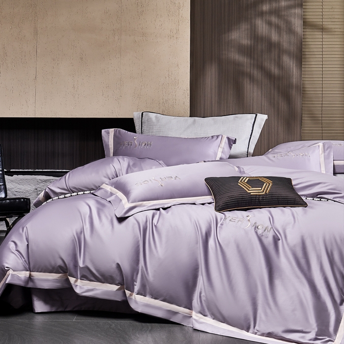 91家纺网 家纺一手货源 找家纺 （总）琉宿2025新款50s双股长绒棉四件套-索菲亚