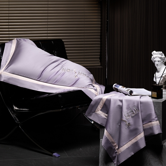 91家纺网 家纺一手货源 找家纺 （总）琉宿2025新款50s双股长绒棉四件套-索菲亚