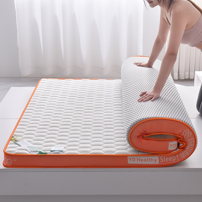 91家纺网 家纺一手货源 找家纺 亿丁点床垫 2025新款针织棉乳胶记忆棉护脊床垫-双人大床 六边形白色