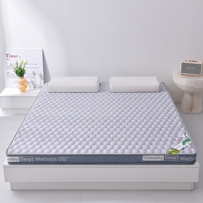 91家纺网 家纺一手货源 找家纺 亿丁点床垫 2025新款针织棉乳胶记忆棉护脊床垫-双人大床 六边形灰色