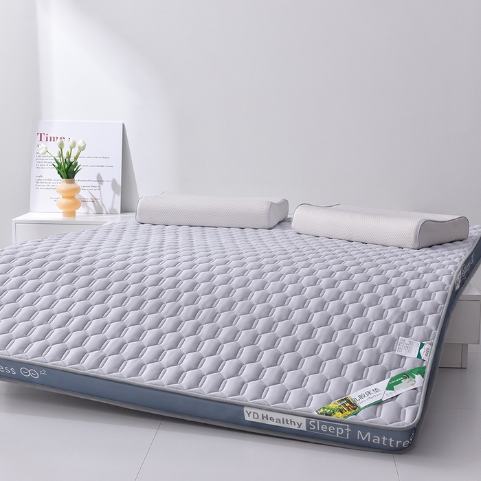 91家纺网 家纺一手货源 找家纺 亿丁点床垫 2025新款针织棉乳胶记忆棉护脊床垫-双人大床 六边形灰色