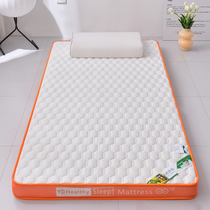 91家纺网 家纺一手货源 找家纺 亿丁点床垫 2025新款针织棉乳胶记忆棉护脊床垫-学生床垫 六边形白色