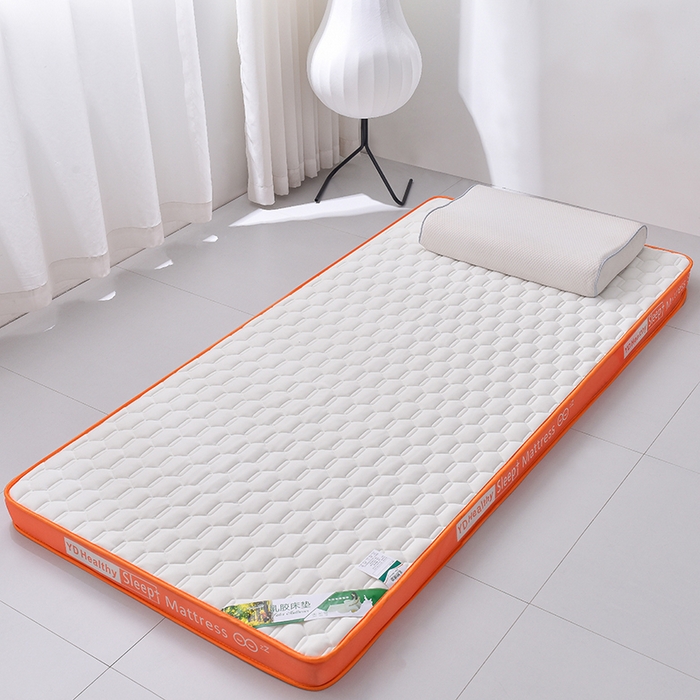 91家纺网 家纺一手货源 找家纺 亿丁点床垫 2025新款针织棉乳胶记忆棉护脊床垫-学生床垫 六边形白色