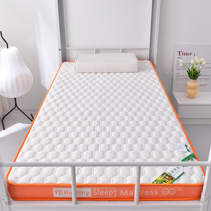 91家纺网 家纺一手货源 找家纺 亿丁点床垫 2025新款针织棉乳胶记忆棉护脊床垫-学生床垫 六边形白色