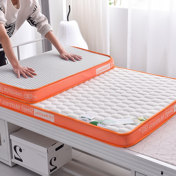 91家纺网 家纺一手货源 找家纺 亿丁点床垫 2025新款针织棉乳胶记忆棉护脊床垫-学生床垫 六边形白色