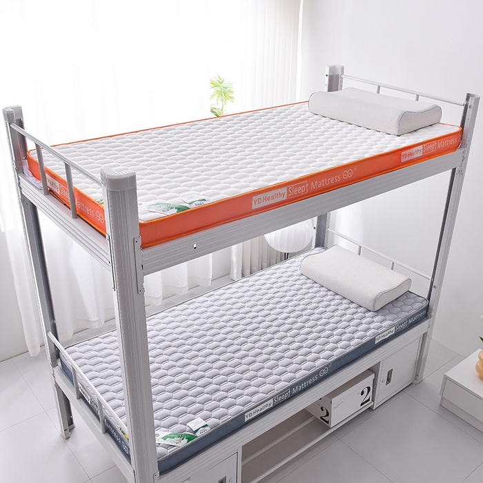 91家纺网 家纺一手货源 找家纺 亿丁点床垫 2025新款针织棉乳胶记忆棉护脊床垫-学生床垫 六边形白色